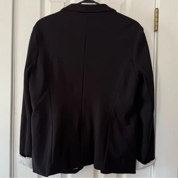 Versona Black Open Front Blazer Size Large Classic Chic Career Staple - Picture 6 of 6